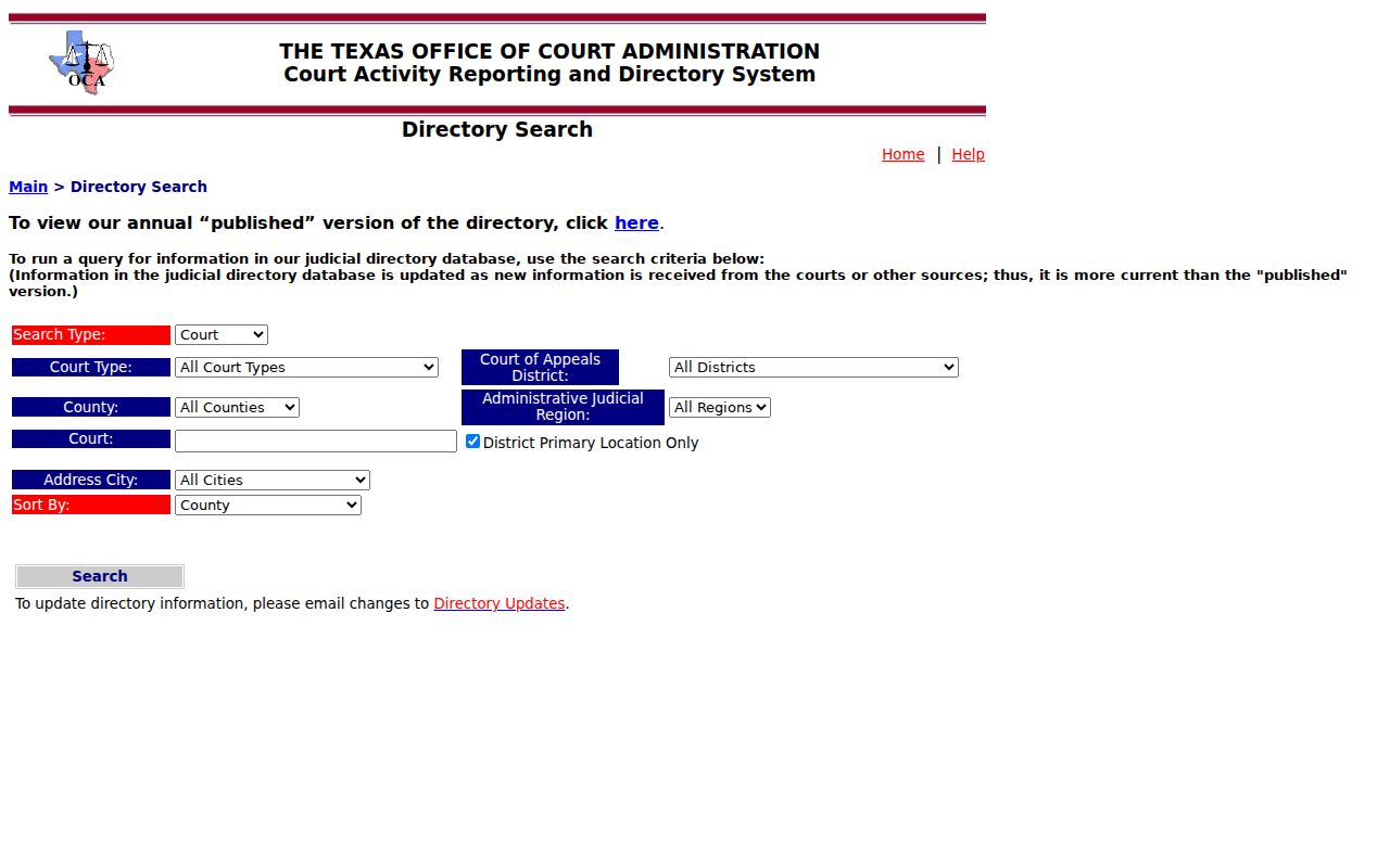 Kimble County bench warrant records: Texas judicial directory filters for finding the correct court